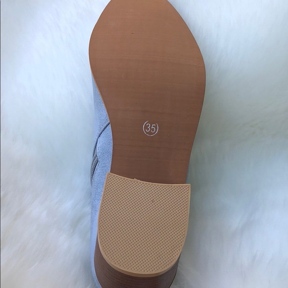 ✨RESTOCKED!! Gray Blue Leather Booties✨ - Picture 6 of 8